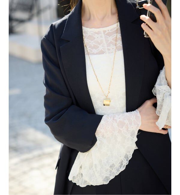 SLOBE IENA「《WEB・一部店舗限定/追加》レーススリーブブラウス」|シャツ・ブラウス|