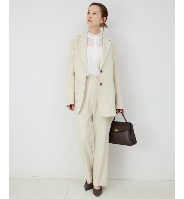 SLOBE IENA「《WEB限定/追加予約》フラワージャガードフリルブラウス」|シャツ・ブラウス|