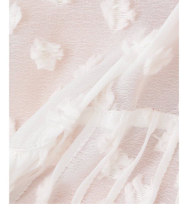 SLOBE IENA「《WEB限定/追加予約》フラワージャガードフリルブラウス」|シャツ・ブラウス|