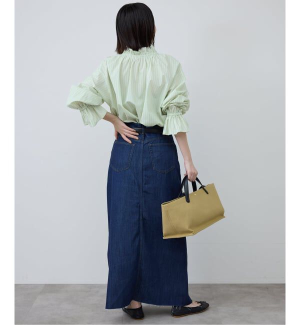 SLOBE IENA「《追加予約》タイプライターフリルブラウス」|シャツ・ブラウス|