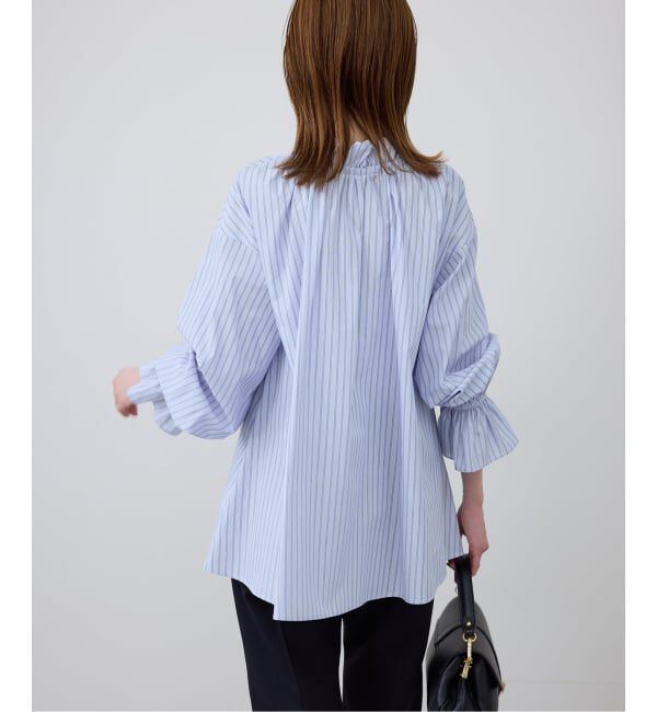 SLOBE IENA「《追加予約》タイプライターフリルブラウス」|シャツ・ブラウス|