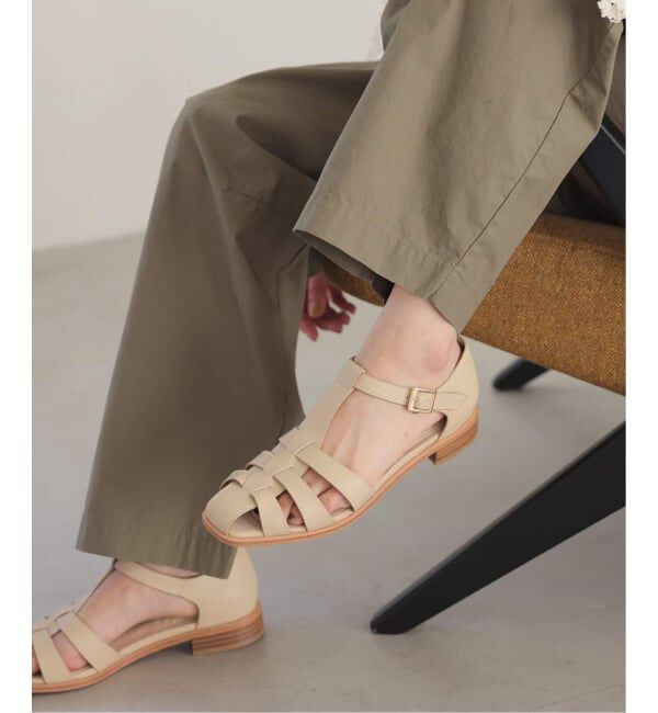 SLOBE IENA「《追加予約》SLOBE レザーグルカサンダル」|サンダル|