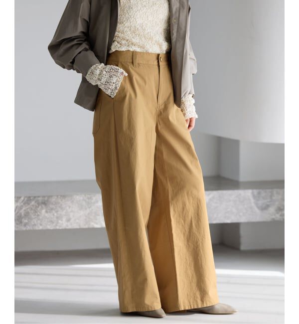 IENA「《予約》コットンキャンバスバックイージーパンツ」|その他|