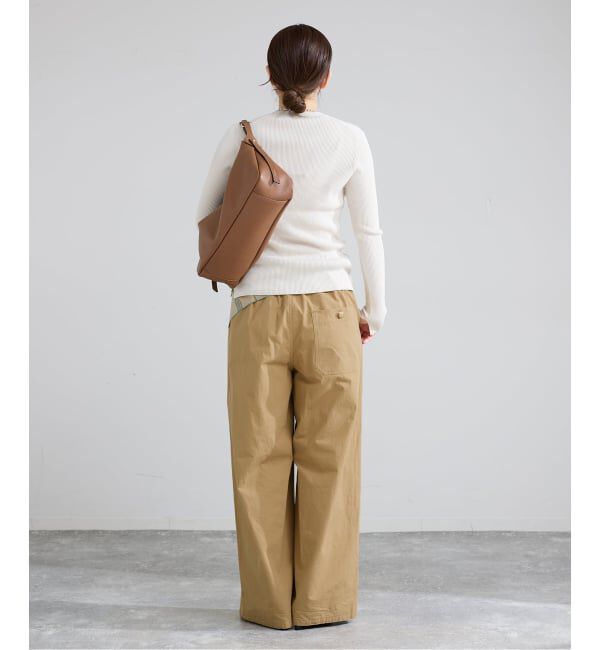 IENA「《予約》コットンキャンバスバックイージーパンツ」|その他|