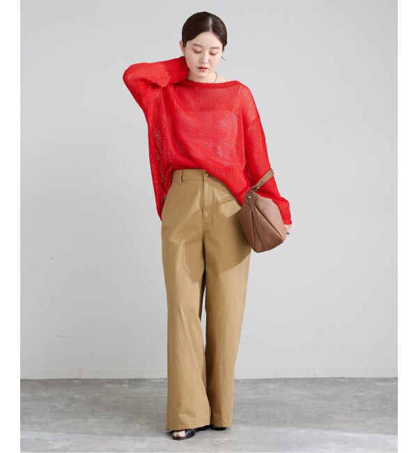 IENA「《予約》コットンキャンバスバックイージーパンツ」|その他|