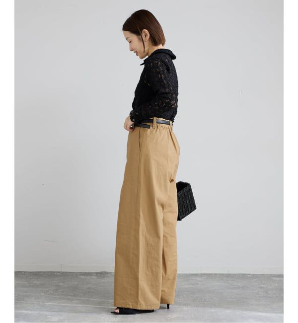 IENA「《予約》コットンキャンバスバックイージーパンツ」|その他|