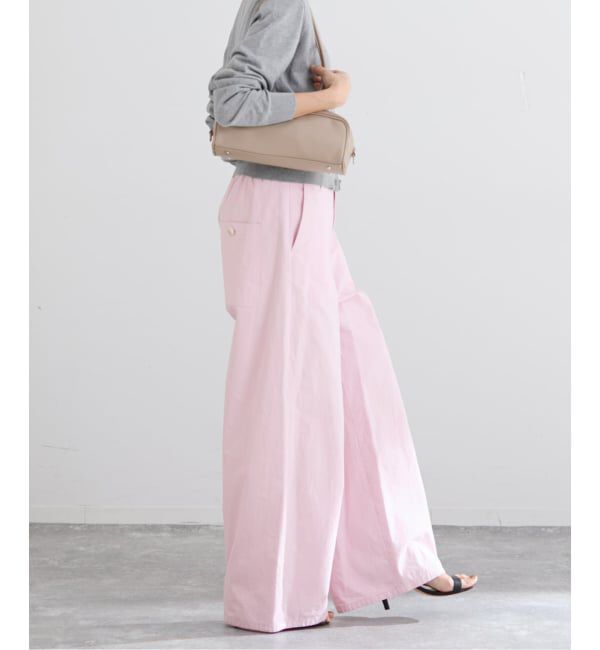 IENA「《予約》コットンキャンバスバックイージーパンツ」|その他|