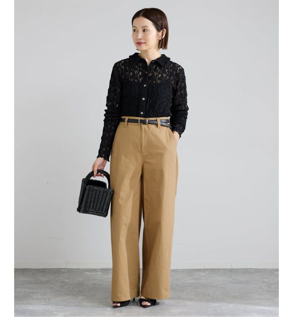 IENA「《予約》コットンキャンバスバックイージーパンツ」|その他|