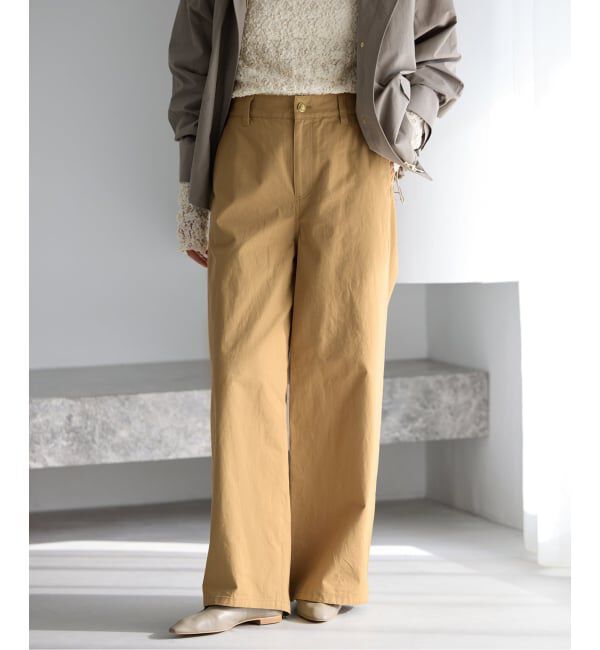 IENA「《予約》コットンキャンバスバックイージーパンツ」|その他|