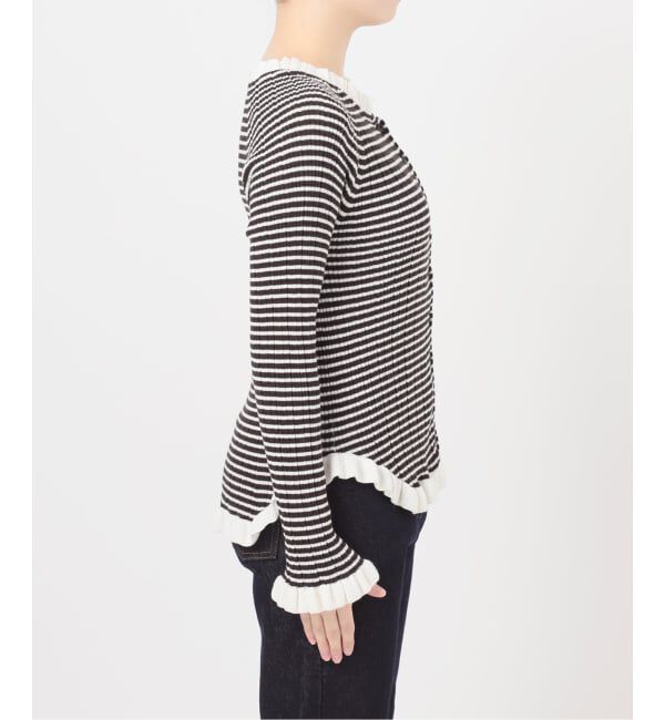 SLOBE IENA「《追加2》tyn.TGOR/トゴール フリルカーディガン J0102」|カーディガン|