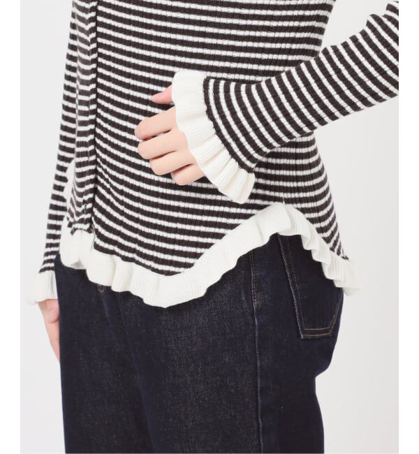 SLOBE IENA「《追加2》tyn.TGOR/トゴール フリルカーディガン J0102」|カーディガン|