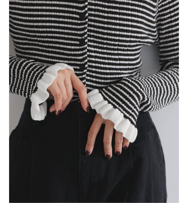 SLOBE IENA「《追加2》tyn.TGOR/トゴール フリルカーディガン J0102」|カーディガン|