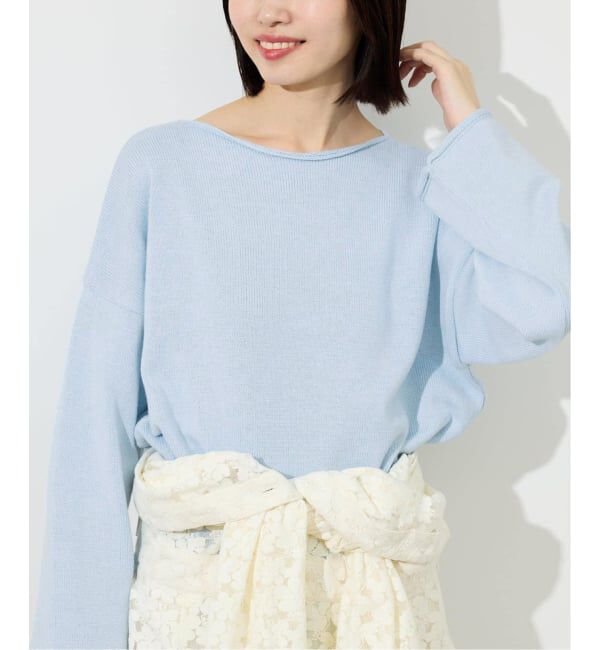 SLOBE IENA「TRICOTS JEAN MARC/トリコットジーンマルク SLOBE別注 ニットプルオーバー」|ニット・セーター|サックスブルー B