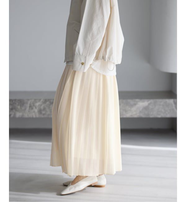 IENA「ボイルシアープリーツスカート」|スカート|