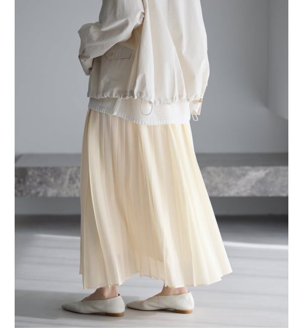 IENA「ボイルシアープリーツスカート」|スカート|