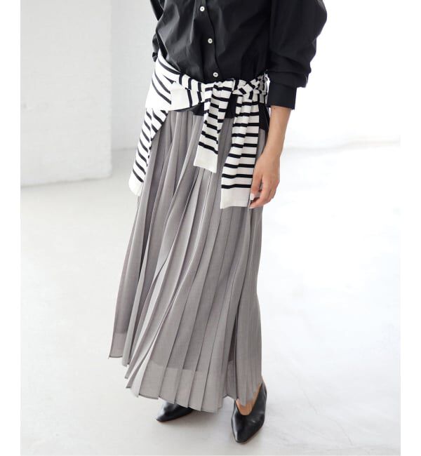 IENA「ボイルシアープリーツスカート」|スカート|