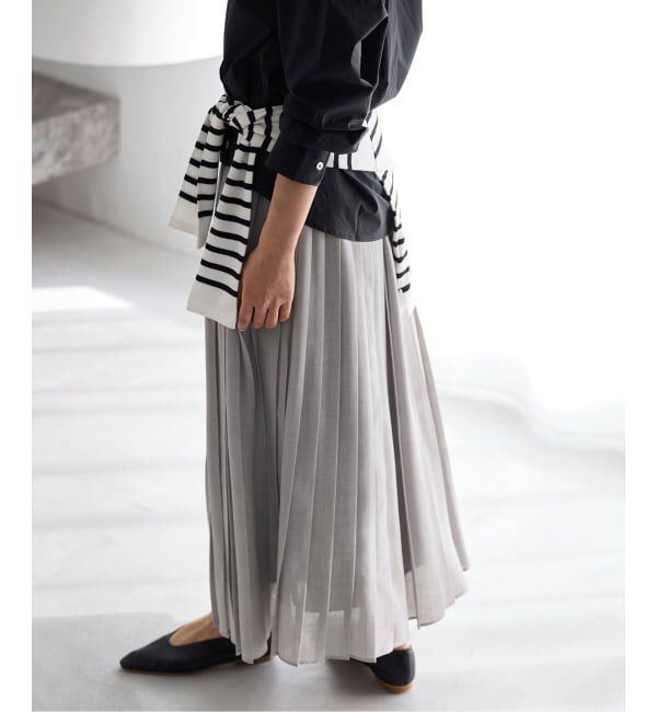 IENA「ボイルシアープリーツスカート」|スカート|