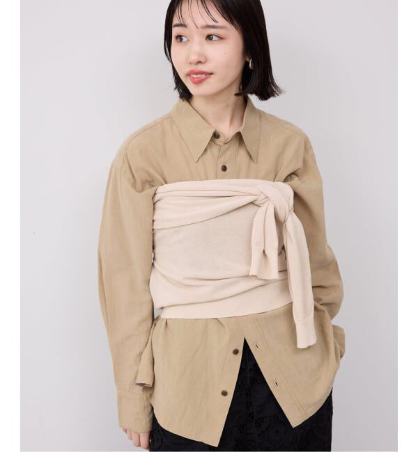 SLOBE IENA「PROVOKE/プロヴォーク  2WAYボートネックプルオーバー PV-020042」|ニット・セーター|ベージュ