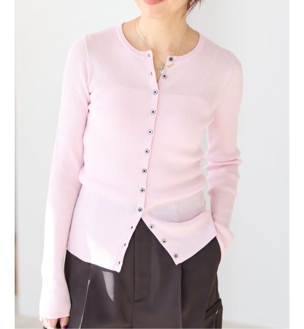 IENA「《WEB限定/追加予約》ハイゲージリブカーディガン」|カーディガン|