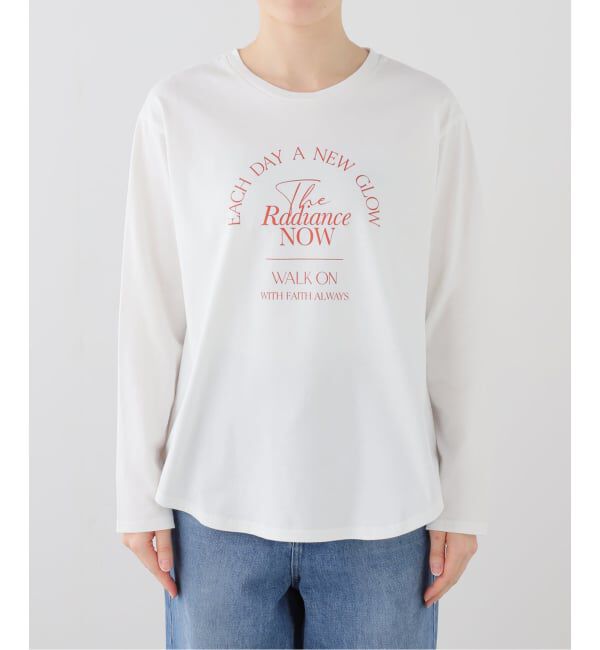 SLOBE IENA「RadianceロゴロングTEE」|Tシャツ・カットソー|ホワイト A