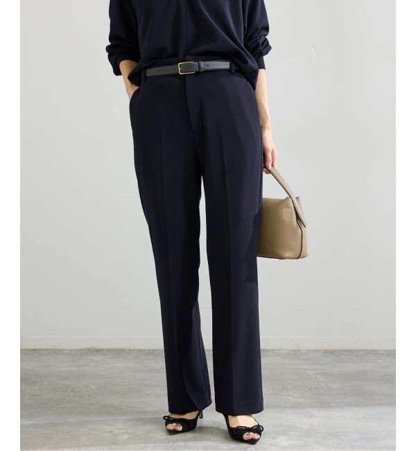 IENA「《セットアップ対応/予約》カットジョーゼットスティックパンツ」|スラックス|