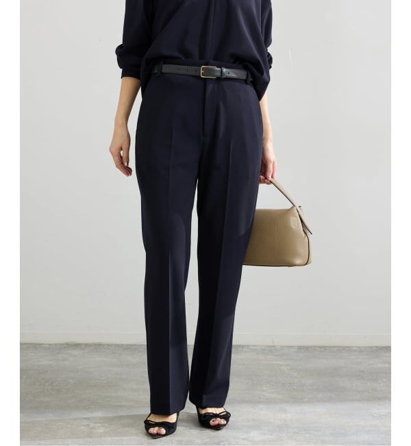 IENA「《セットアップ対応/予約》カットジョーゼットスティックパンツ」|スラックス|