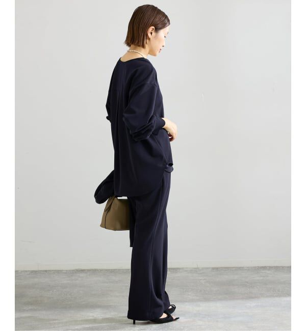 IENA「《セットアップ対応/予約》カットジョーゼットスティックパンツ」|スラックス|