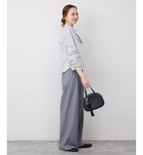 SLOBE IENA「GREEN BUTTER/グリーンバター Stripe Cotton Shirt」|シャツ・ブラウス|