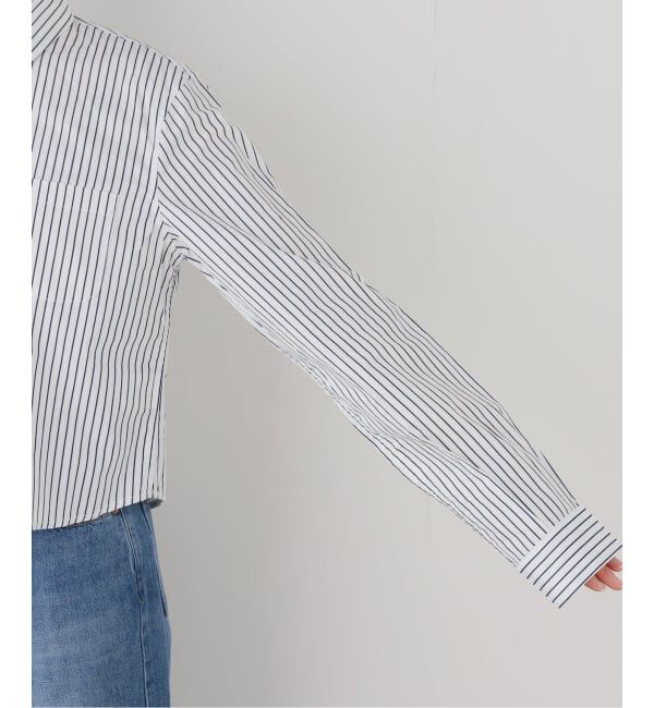 SLOBE IENA「GREEN BUTTER/グリーンバター Stripe Cotton Shirt」|シャツ・ブラウス|