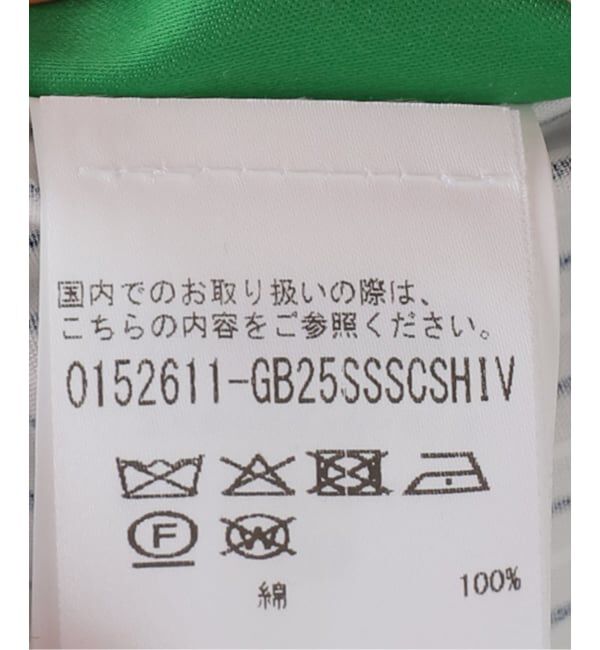 SLOBE IENA「GREEN BUTTER/グリーンバター Stripe Cotton Shirt」|シャツ・ブラウス|