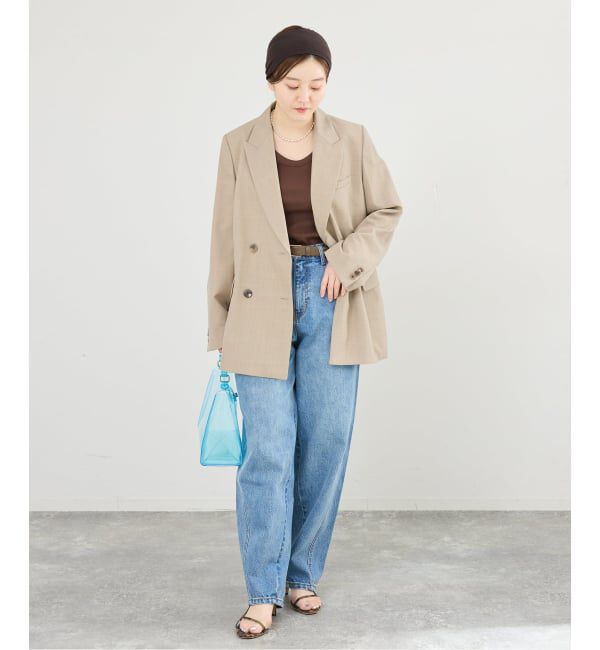 IENA「ツイルダブルブレストジャケット」|テーラードジャケット|