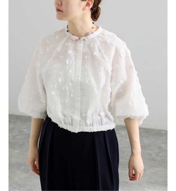IENA「《予約》フラワージャガードボリュームブラウス」|シャツ・ブラウス|