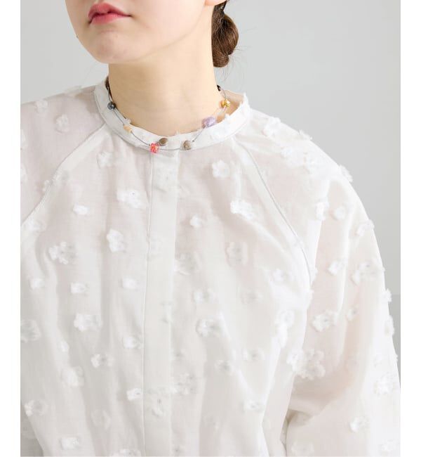 IENA「《予約》フラワージャガードボリュームブラウス」|シャツ・ブラウス|