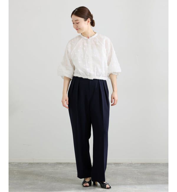 IENA「《予約》フラワージャガードボリュームブラウス」|シャツ・ブラウス|