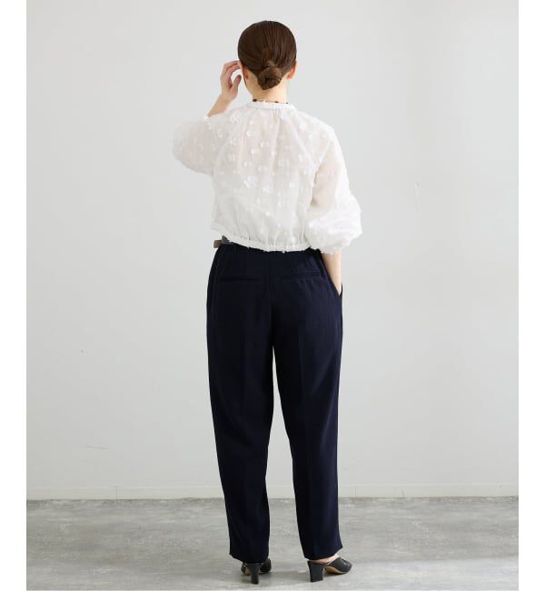 IENA「《予約》フラワージャガードボリュームブラウス」|シャツ・ブラウス|