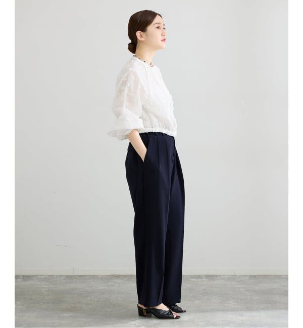 IENA「《予約》フラワージャガードボリュームブラウス」|シャツ・ブラウス|