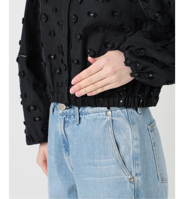 IENA「《予約》フラワージャガードボリュームブラウス」|シャツ・ブラウス|