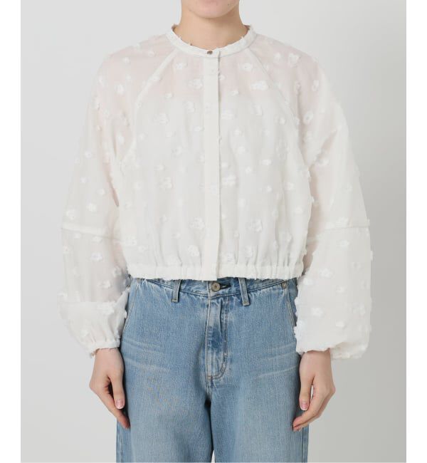 IENA「《予約》フラワージャガードボリュームブラウス」|シャツ・ブラウス|