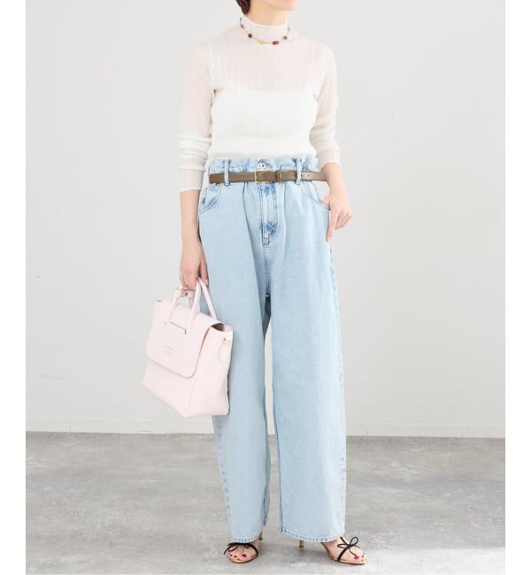 IENA「《予約》ブラウジングデニムパンツ」|デニム|