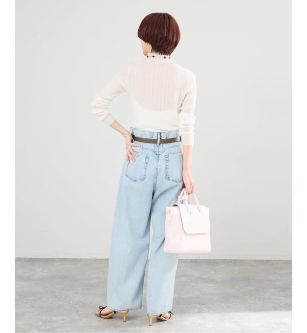 IENA「《予約》ブラウジングデニムパンツ」|デニム|