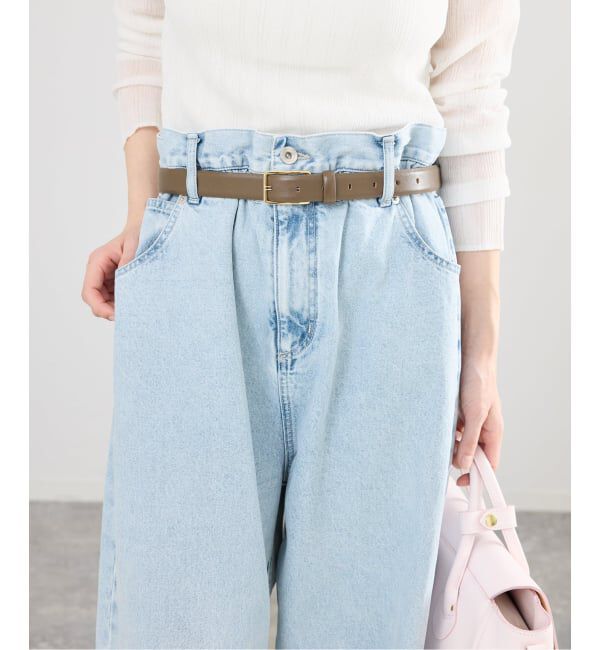 IENA「《予約》ブラウジングデニムパンツ」|デニム|