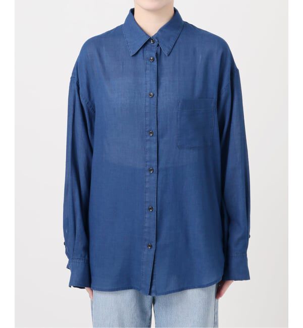 IENA「《予約》シアーデニムシャツ」|シャツ・ブラウス|