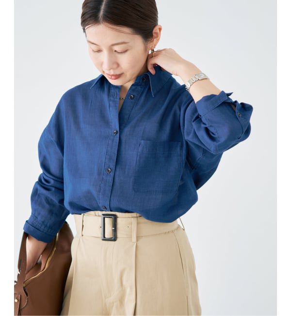 IENA「《予約》シアーデニムシャツ」|シャツ・ブラウス|