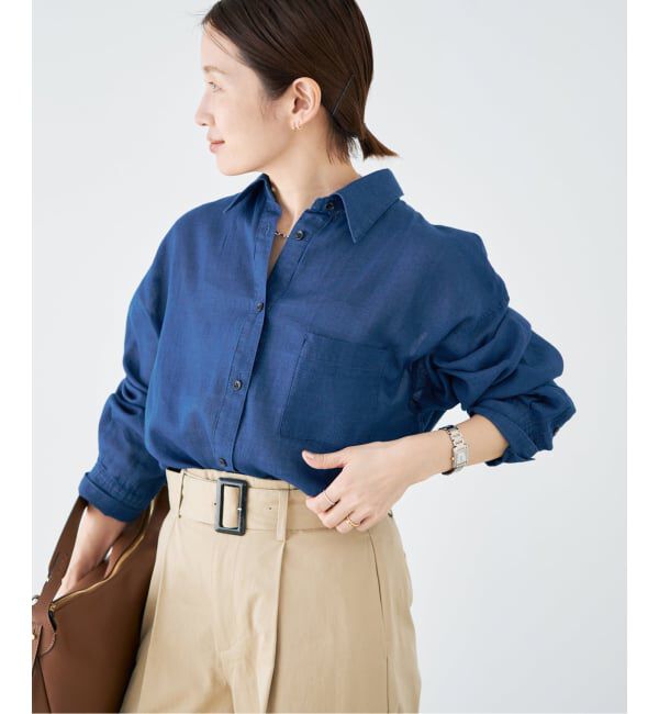 IENA「《予約》シアーデニムシャツ」|シャツ・ブラウス|