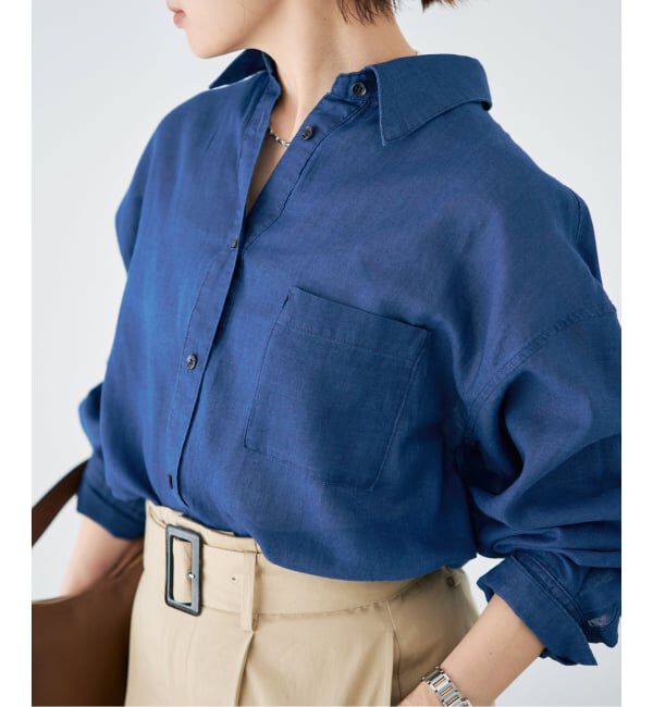 IENA「《予約》シアーデニムシャツ」|シャツ・ブラウス|