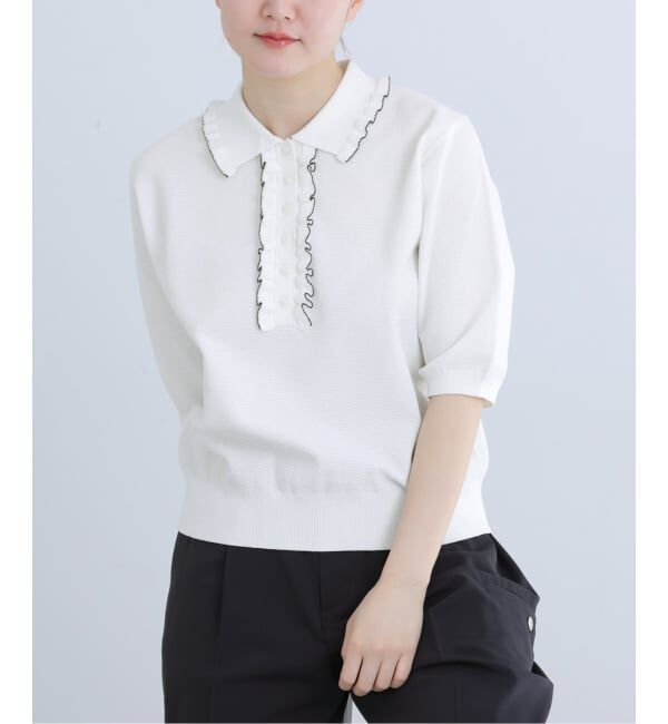 IENA「《予約》フリルプルオーバー」|ニット・セーター|