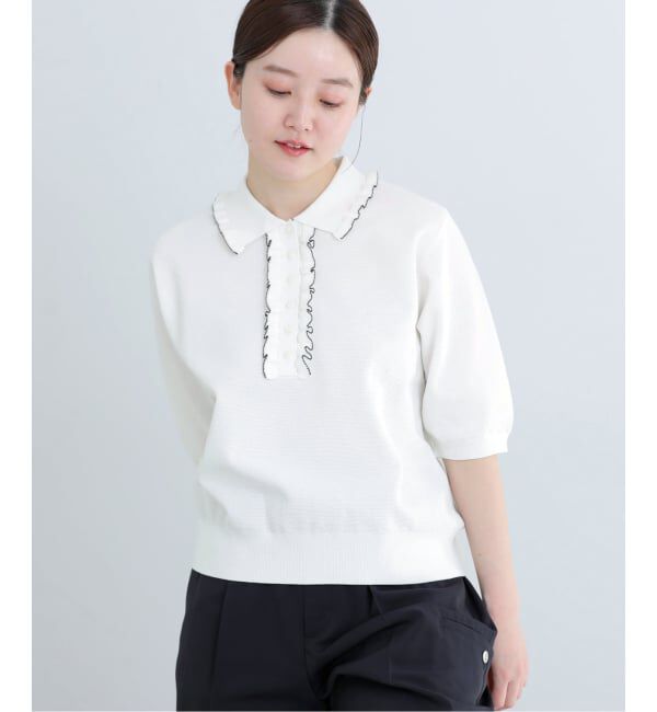 IENA「《予約》フリルプルオーバー」|ニット・セーター|