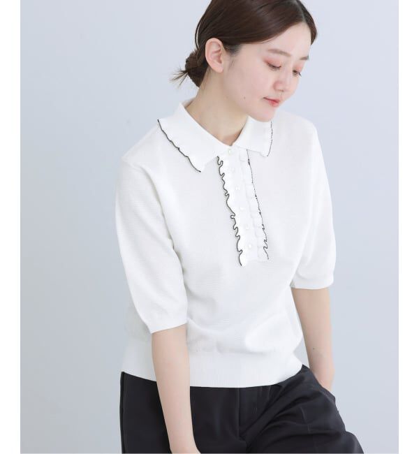 IENA「《予約》フリルプルオーバー」|ニット・セーター|