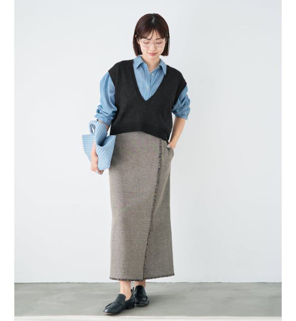 IENA「《予約》コットンwashiニットベスト」|ベスト・ジレ|