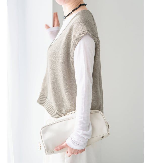 IENA「《予約》コットンwashiニットベスト」|ベスト・ジレ|
